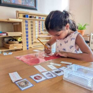 Casa student working with language work